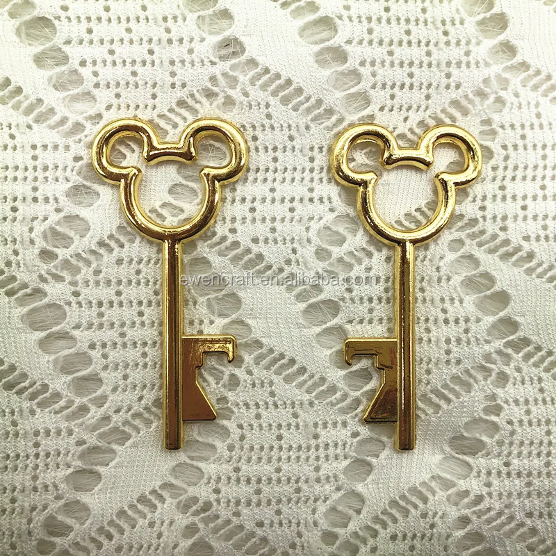
1000pcs/lot Wholesale Best Wedding Thank You Gifts for Guests Party Favors Mickey Key Bottle Opener 