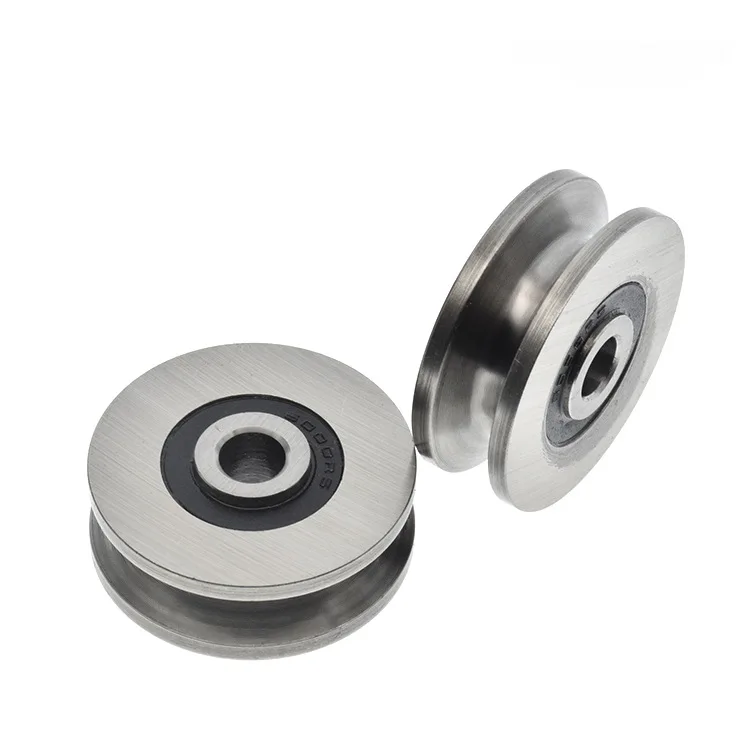 Customize U grove metal stainless steel bearing polishing bearing wheels