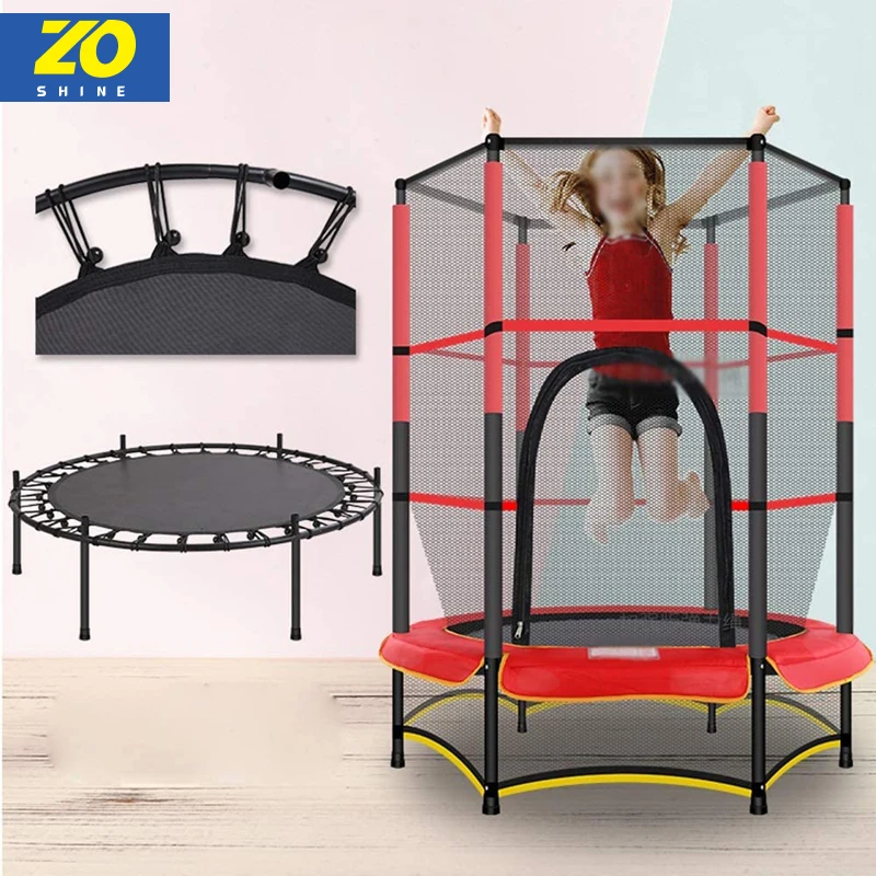 Zoshine Indoor Trampoline Park Recreational Outdoor Trampoline Children Jumping Trampoline with Safety Net for Sale