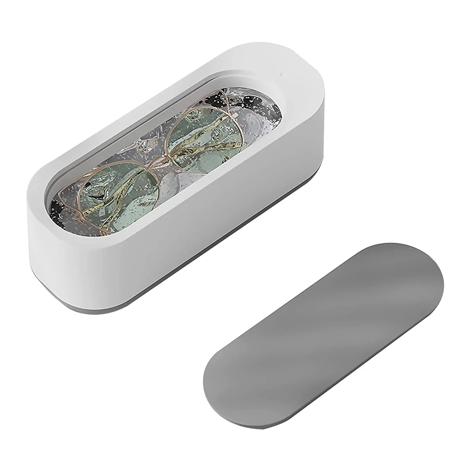 Многоцелевой Ультразвуковой очиститель ювелирных изделий портативный Электрический Простой пластиковый бокс для очистки очков