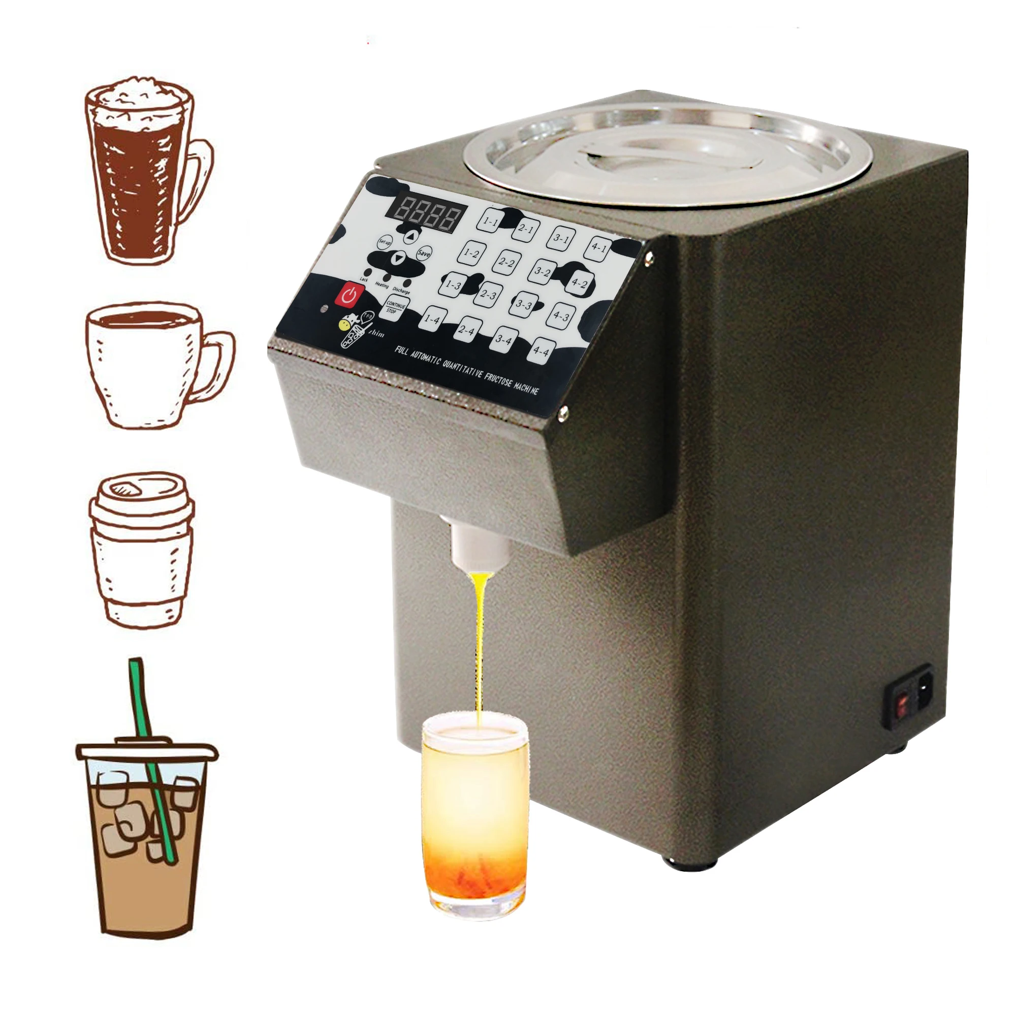 Bubble Fructose Aid Tea Equipment Sugar syrup Dispenser Fructose Quantitative Machine fructose dispenser machine