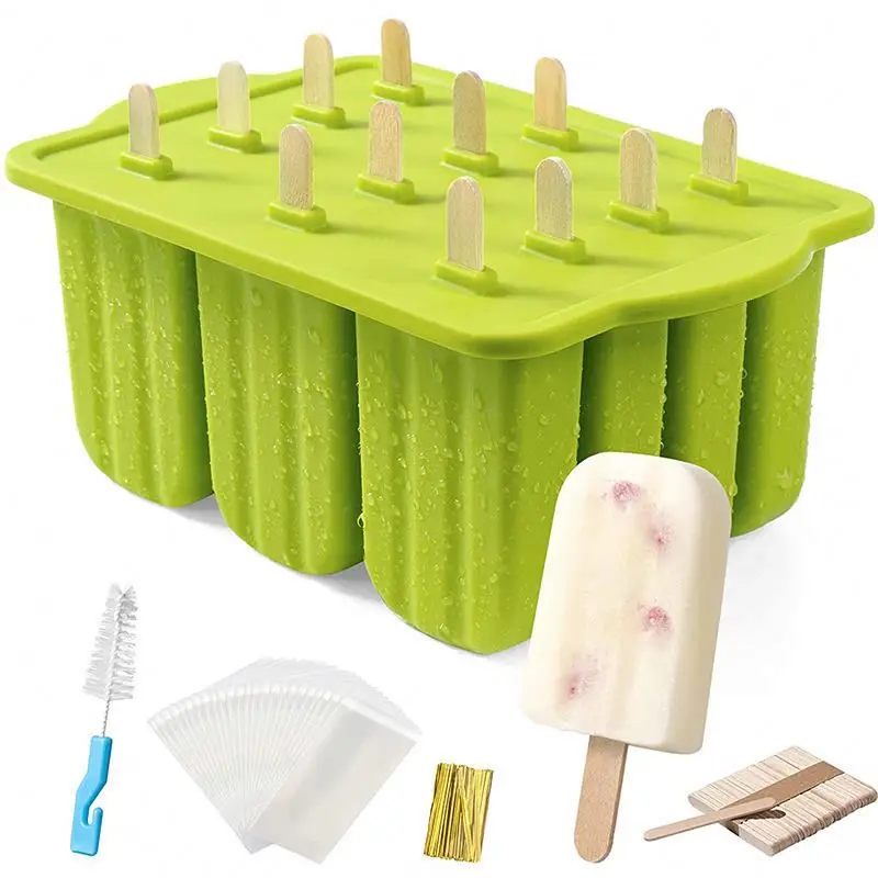 Food Grade PP Plastic High Quality Ice Bar Mold Set Homemade Ice Cream Frozen Yogurt Chocolates Ice Pop Popsicle Mould BPA Free