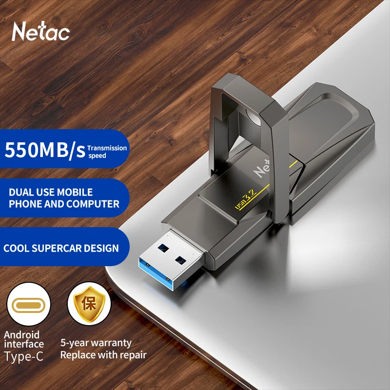 Netac USB Flash Drive 3.2 256GB PSSD  flash disk Waterproof Pen Drive USB Disk on Key Pen drive Original Factory OEM service