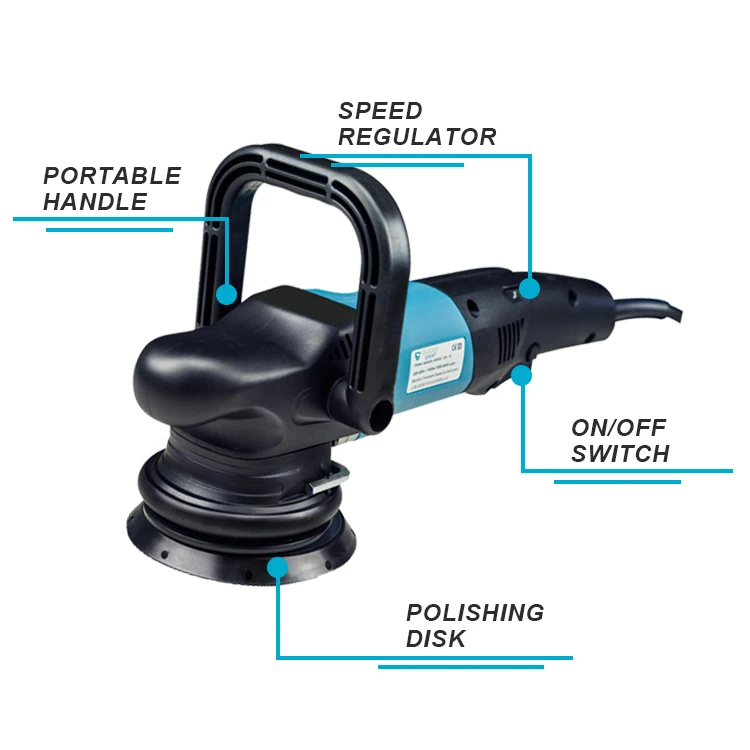 1000W Car Polishing Machine 125mm Orbit Dual Action Auto Polisher Variable Speed Sander Buffing Waxing Machine