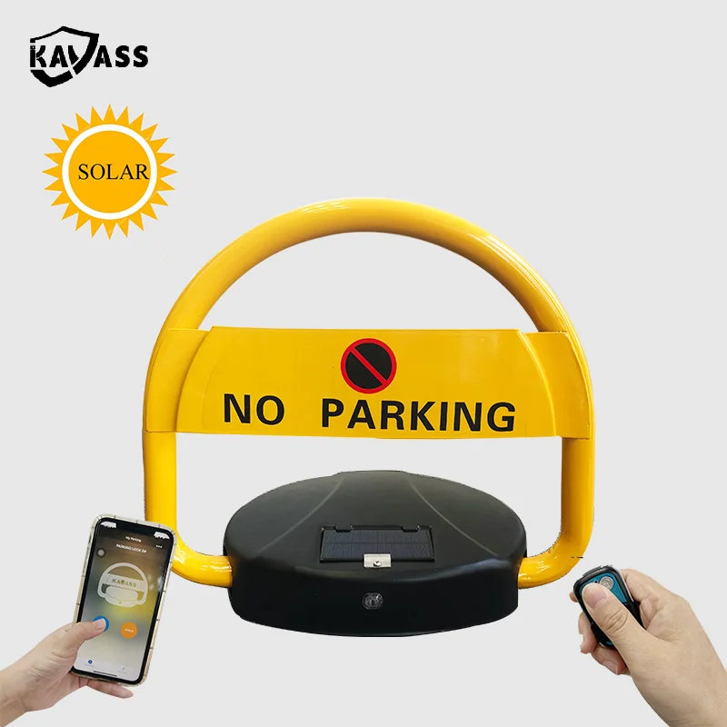 KAVASS controlled waterproof automatic smart car parking lock barrier remote control folding smart car space parking lock