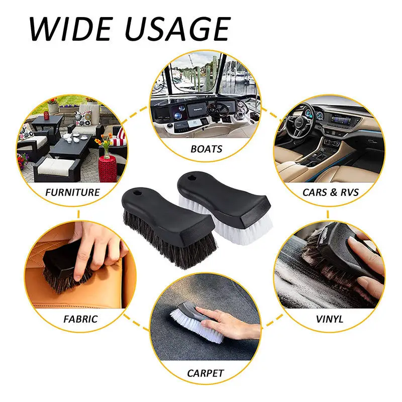 Car Detailing Scrub Brush Car Detailing Brush Auto Wheel Brushes For Cleaning Interior Carpet And Upholstery