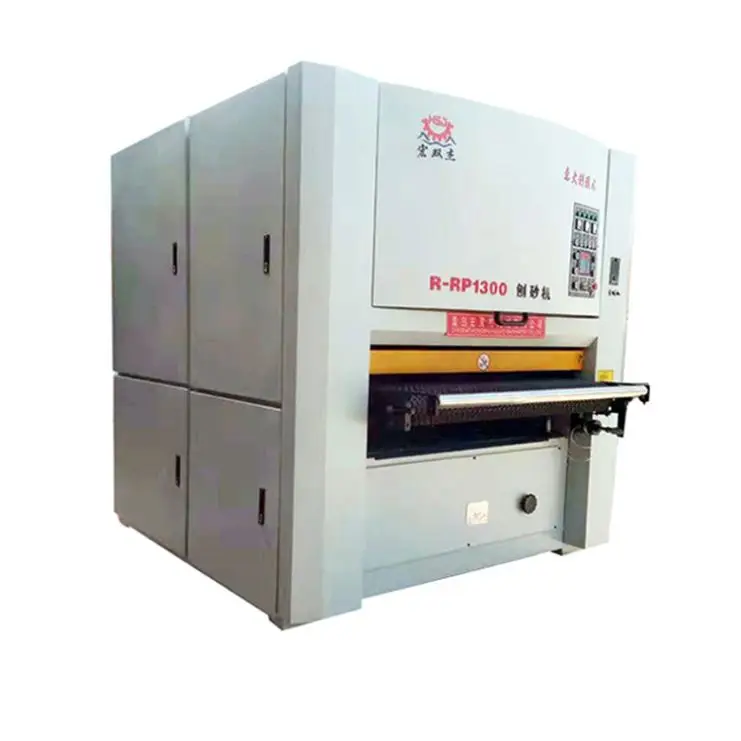 Calibrating Best Sell Two Head Wide Belt Ply Sander Wood Sanding Machine