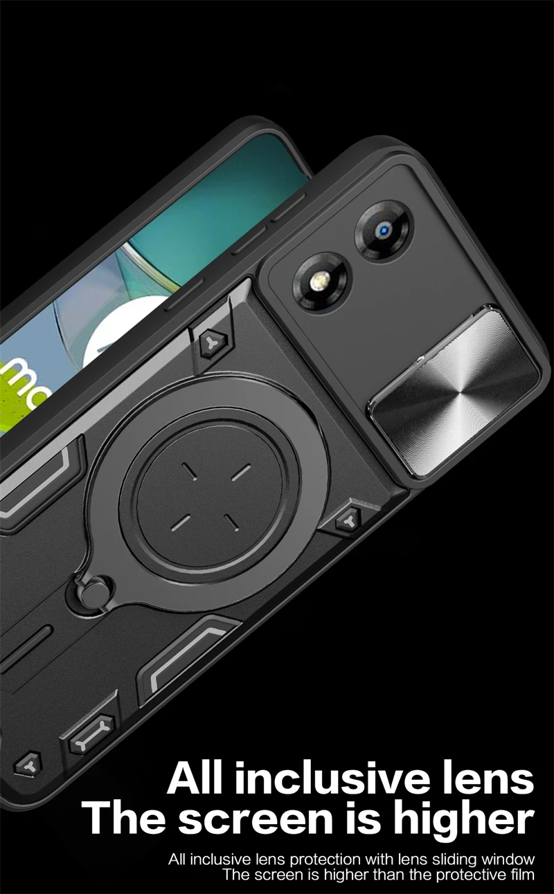 Чехол-подставка для камеры Motorola Moto E13 E22 E20 Edge 30 Pro Fusion 20 Lite Прочный чехол G73 G53 G13 G 5G G52