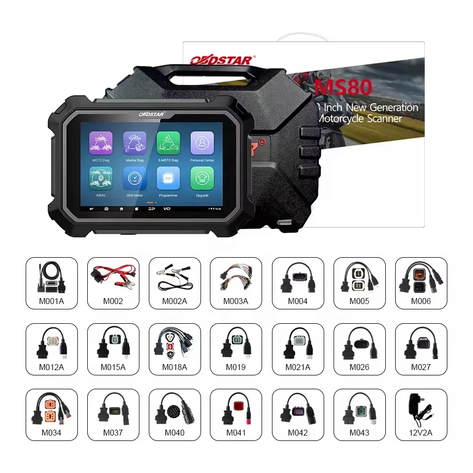 OBDSTAR MS80 STD Motorcycle Diagnostic Scan Tool Piaggio Code Reader SDK Bike Fault Code Scanner Key Programmer Wholesale