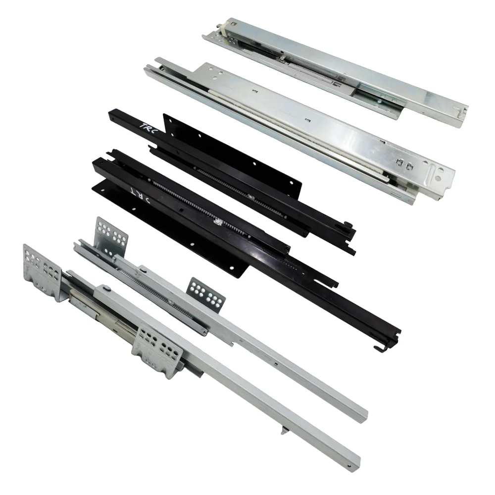 Factory Sale Hot Seller Oem Stainless /Cold-Rolled Steel Full Extension Soft Close 3D Adjustable Locking Device For Drawer Slide