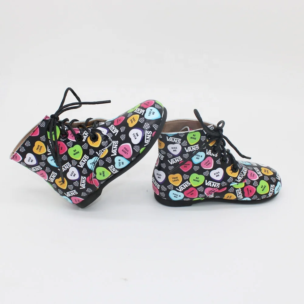 2020 fashion lace up leather kids customized high top casual shoes