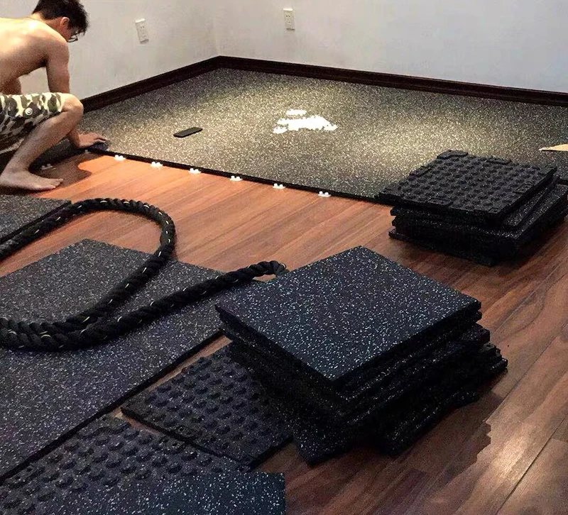 
different thicknesses shock & noise absorbing rubber mats EPDM flooring mat 