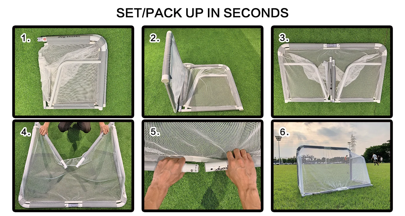 lightweight foldable aluminum metal soccer goal post for soccer training soccer training kit