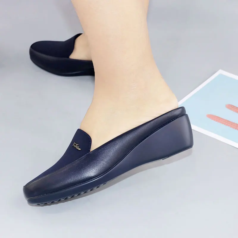 Best quality mature sexy women wedges sandals outdoor wholesale casual women shoes hight heeled slippers