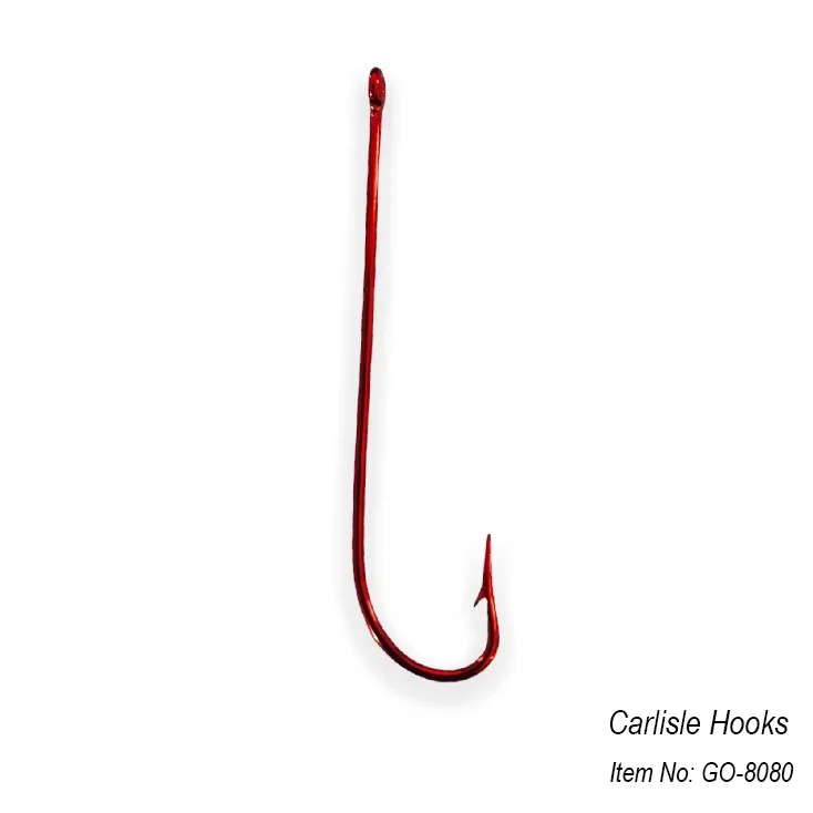TOPIND 8080 High Carbon Nickel Jig Black Hole Long Shank Carlisle Sea Fishing Hook With Barb