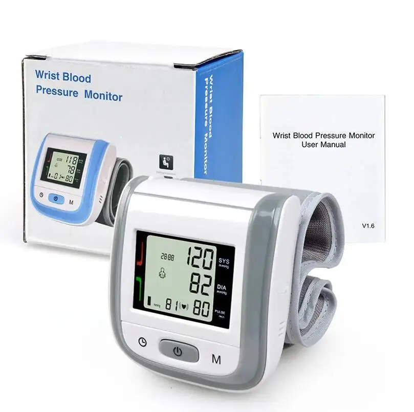 Fully Automatic Wrist Blood Pressure Monitor BP Cuff Monitoring Irregular Heart Rate Monitor Meter Sphygmomanometer For Home Use