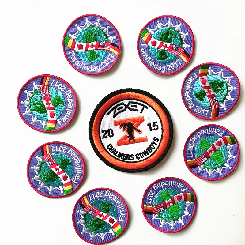 Embroidery Sticker Custom Football Soccer Club Logo Embroidered Applique Stitch Patches For Sports Clothes