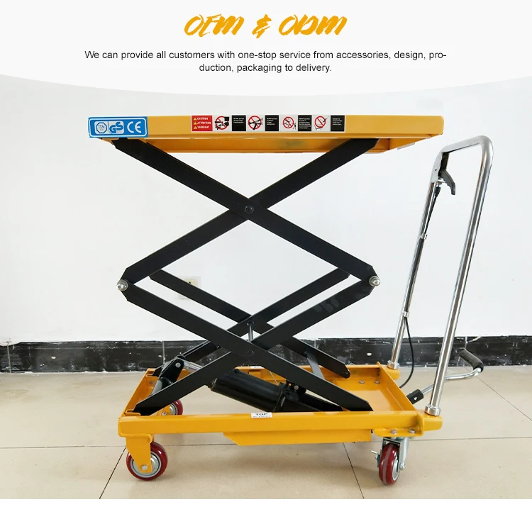 Hot - selling scissor - type manual lift platform made in China