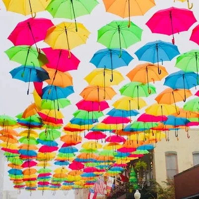 YB Classic Straight Umbrella Colorful Hanging Decorative Design for Parties Sky Project