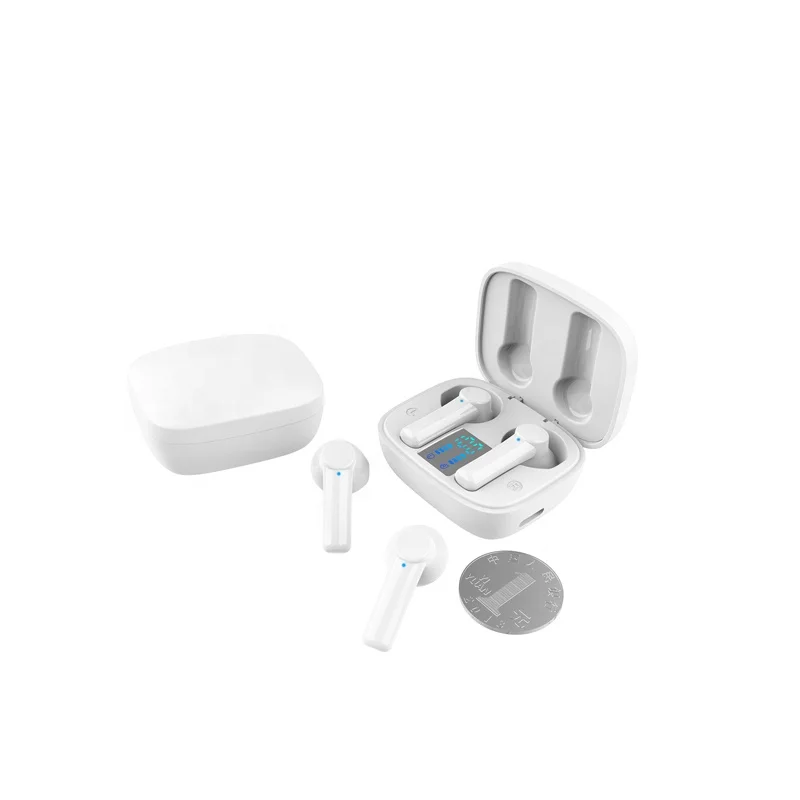 2021 Recycle ABS Top Seller Wireless Earphone OEM/ODM New Product  TWS Earbuds Led Display Power Bank Headset Microphone