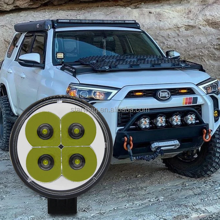 factory direct sale 3 inch round 6-80V  12W sealed beam led work light for car truck tractors auto lighting systems