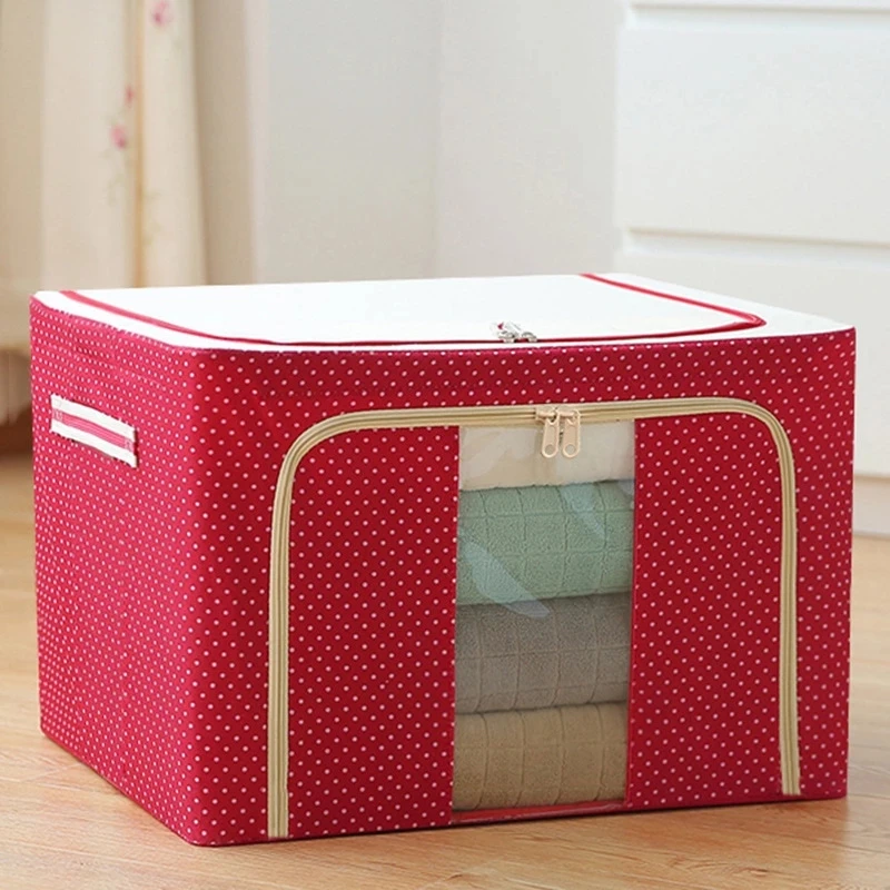 Factory price large capacity simple style easy to carry Folding Wardrobe Fabric Oxford Cloth Large Storage Box