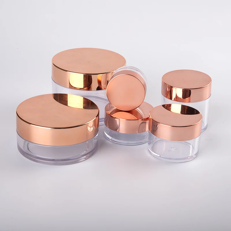 Контейнер для акриловой пудры, 1 унция, 2 унции, 3 унции, 6 унций, 8 унций, розового золота, крем для лица, косметические пустые пластиковые банки