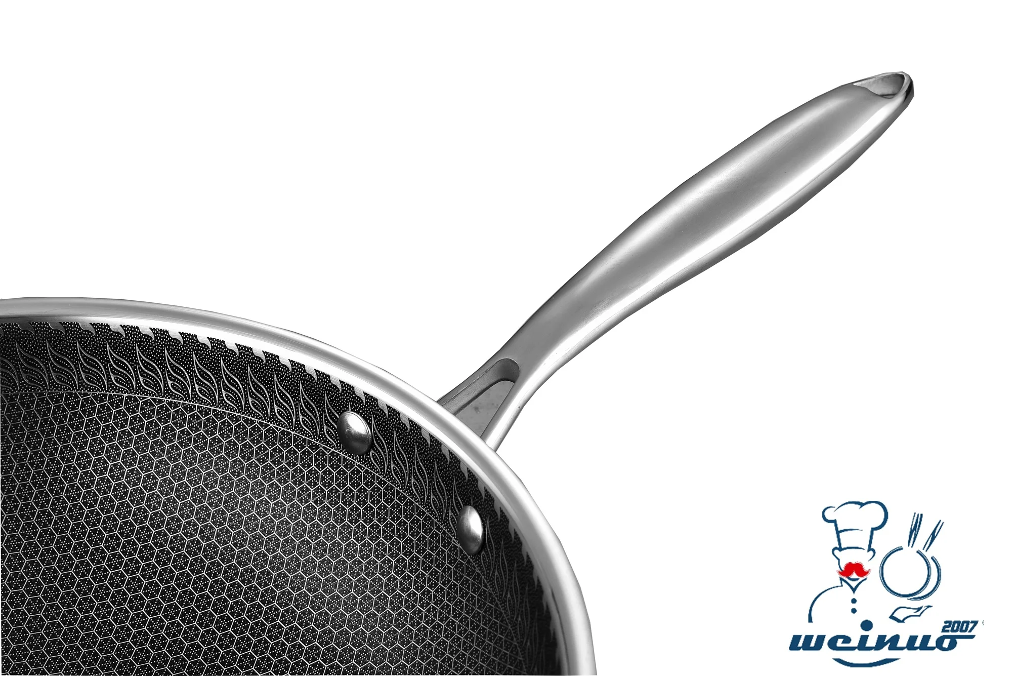 Hot sell 304 Stainless Steel  Non-stick Wok