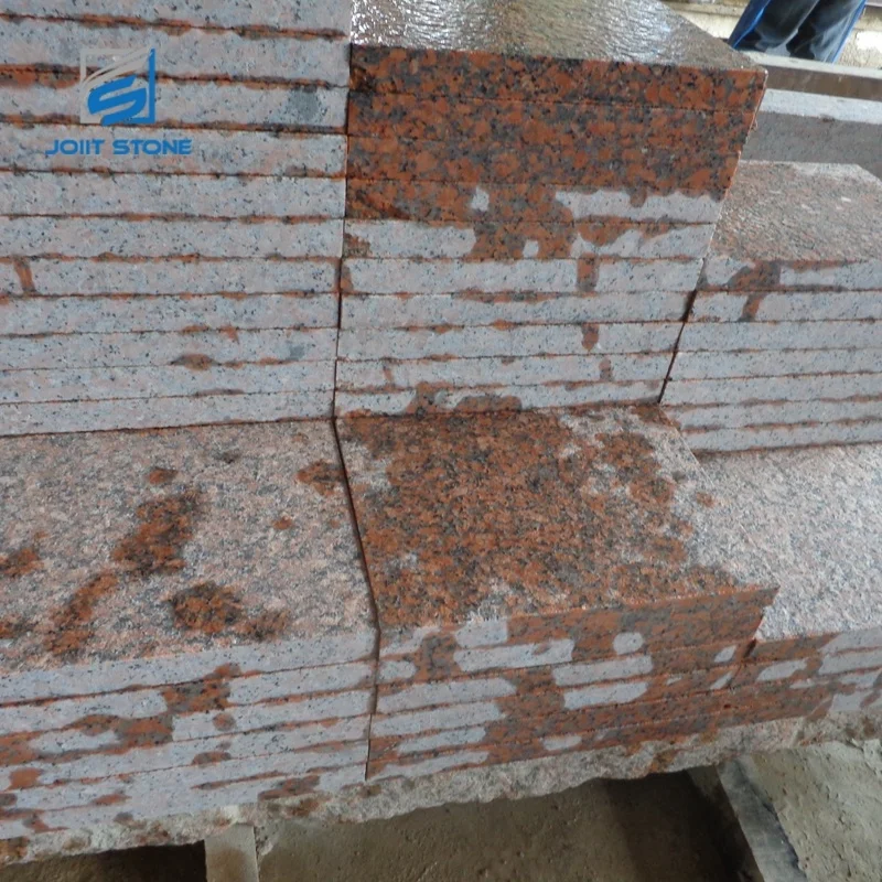 Wholesale G562 Ruby Red Granite Flamed Tile For Exterior Pavers