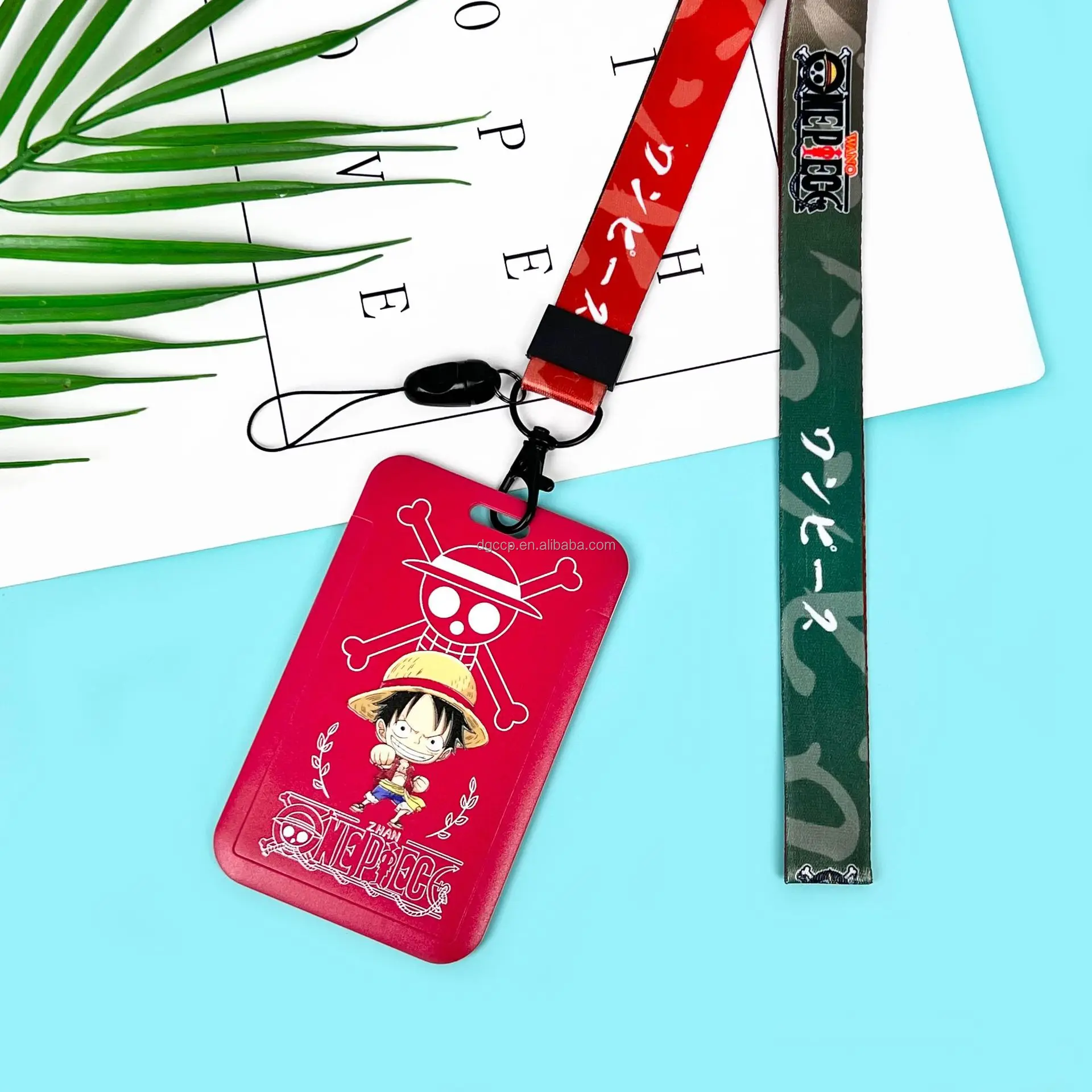 Wholesale anime one pieces Luffy lanyard with card holder for Student Nami Zoro Tony Tony Chopper lanyard with card holder