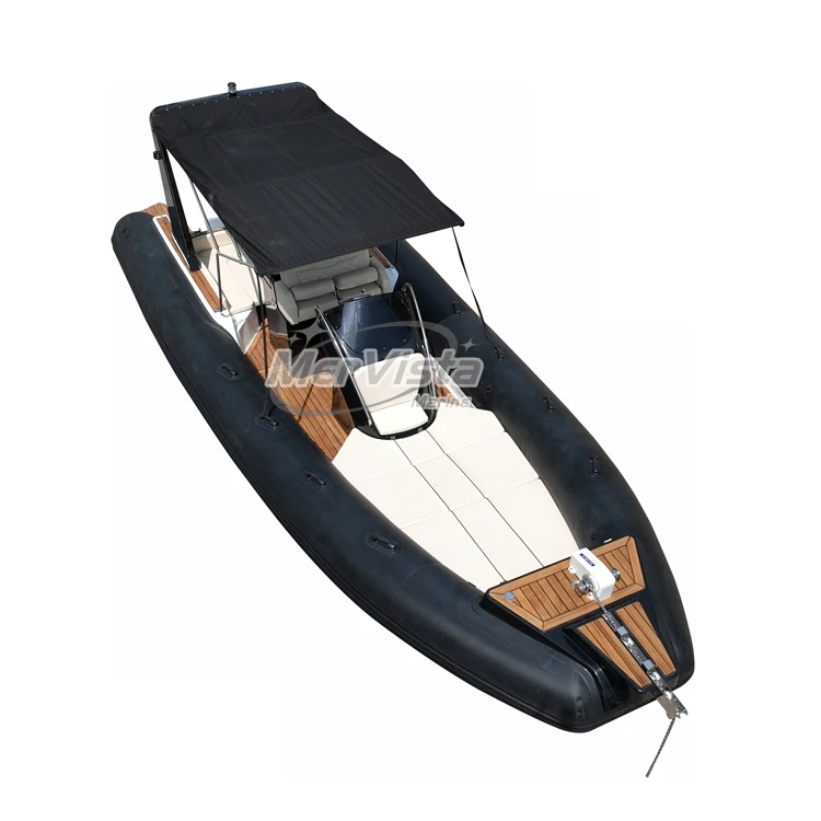 8.6m RIB Boat Hypalon rigid Luxury Super Yachts with outboard motor and T-top