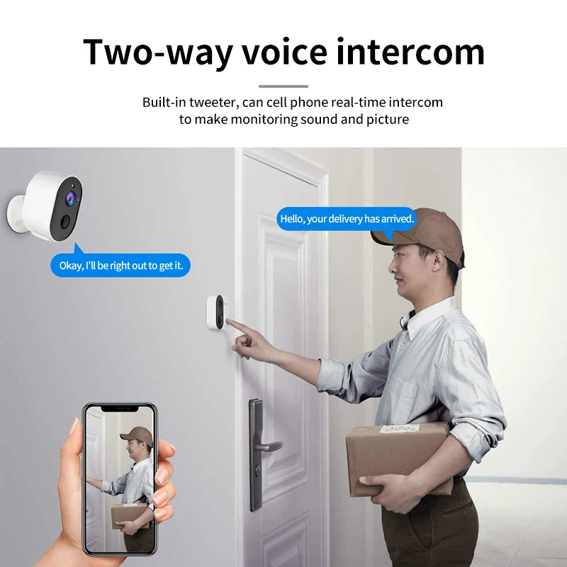 Outdoor Battery Operated 3MP Camera Wireless Surveillance Video Network Camera with Tuya Control