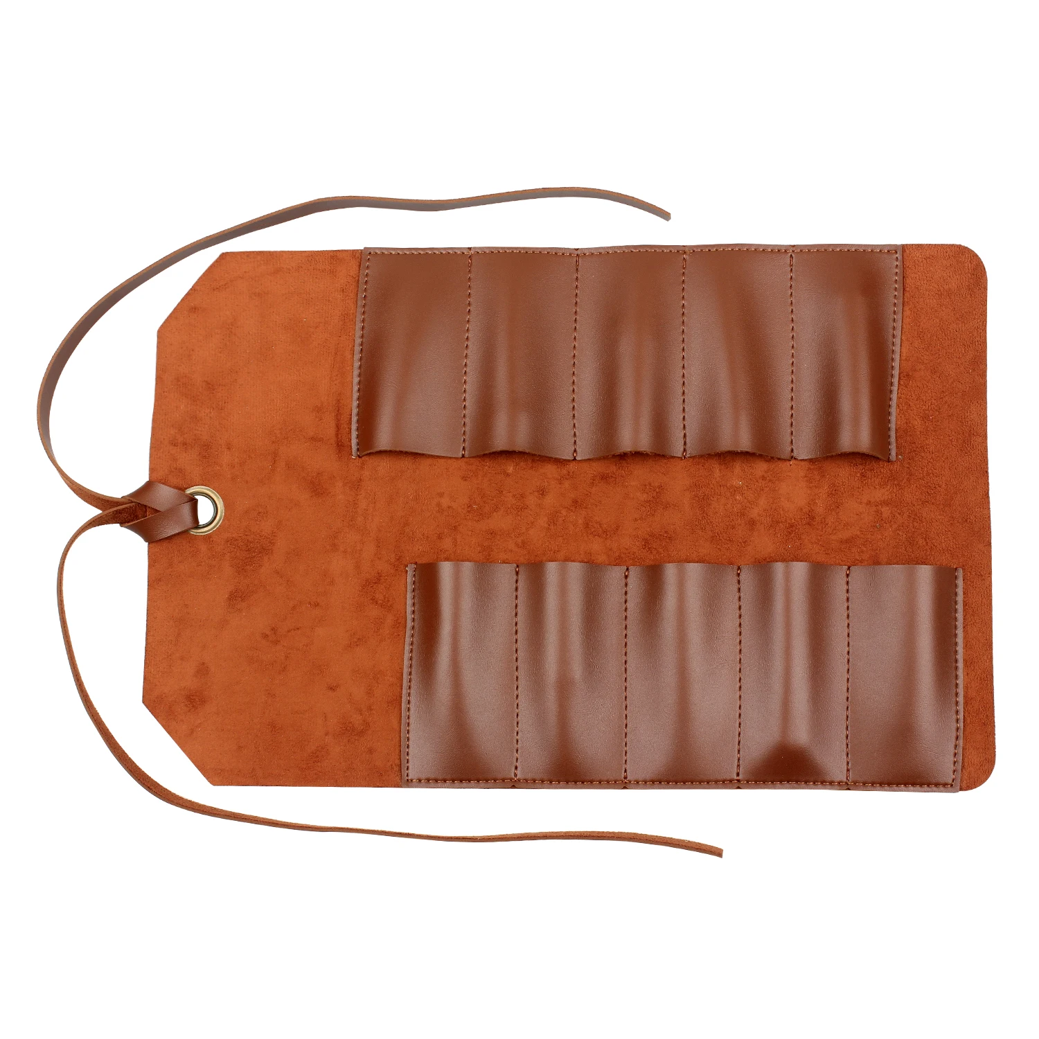 
Custom Carrying Portable Multi-function Leather Electrical Rolling Tool Bag 