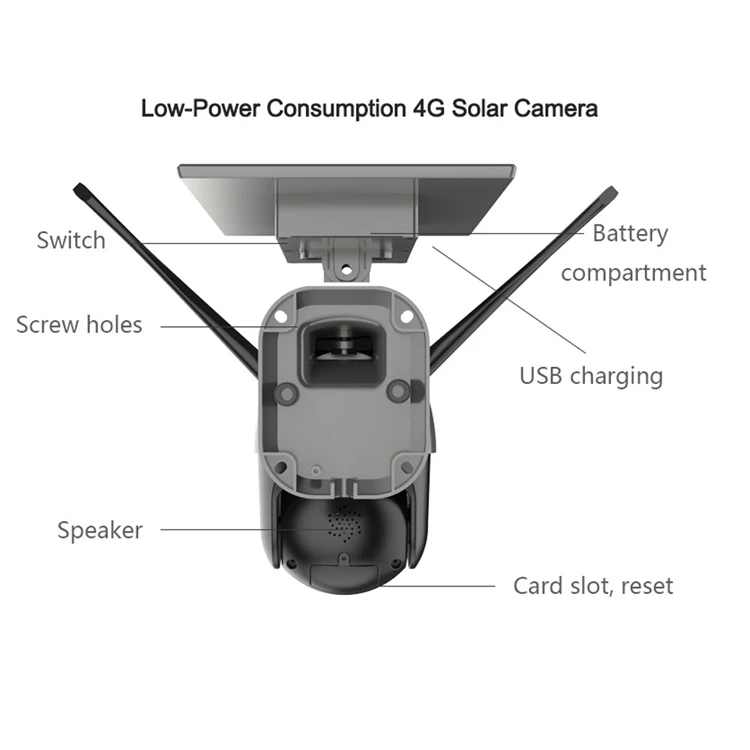 LAP Surveillance Hd Intelligent Solar Energy Alert Ptz Wifi Cctv Wireless Ip 4G Solar Camera