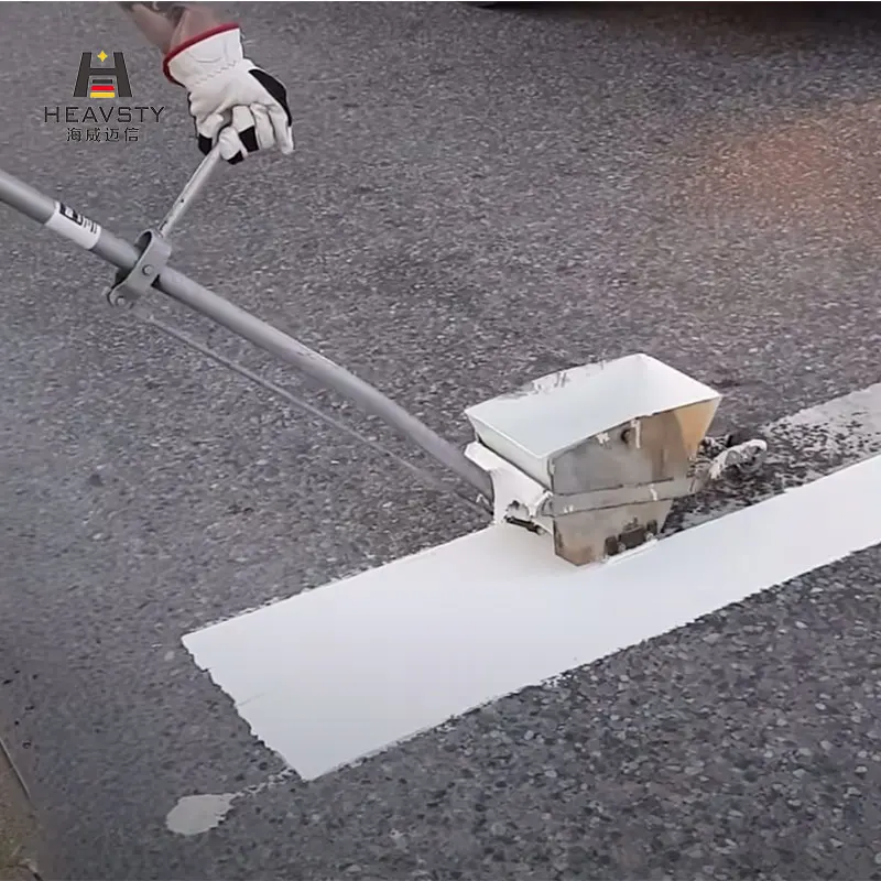 Hot Thermoplastic Paint Applied Manual Hand Push Traffic Line Painting Road Marking Scriber Bucket