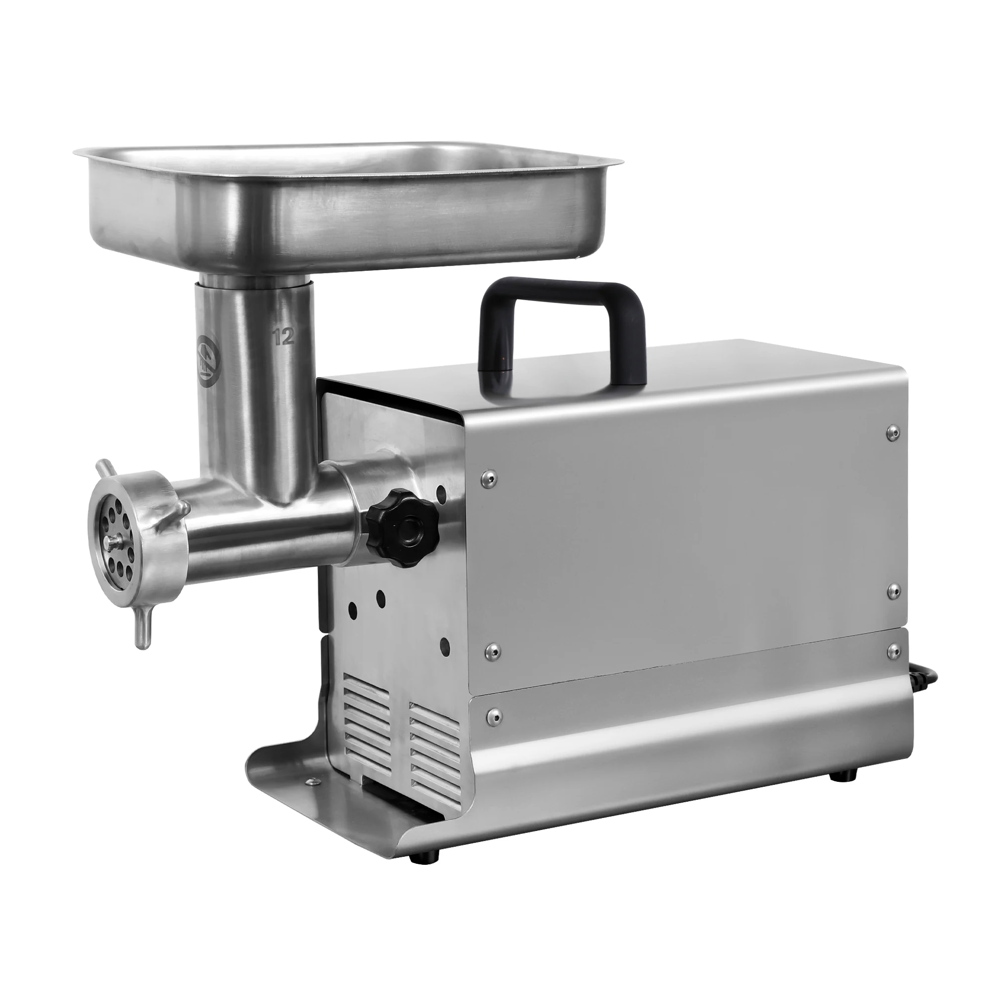 Meat Grinder #12, EG1, Stainless Steel, Rifled head and large bite Auger design, stuffing directly