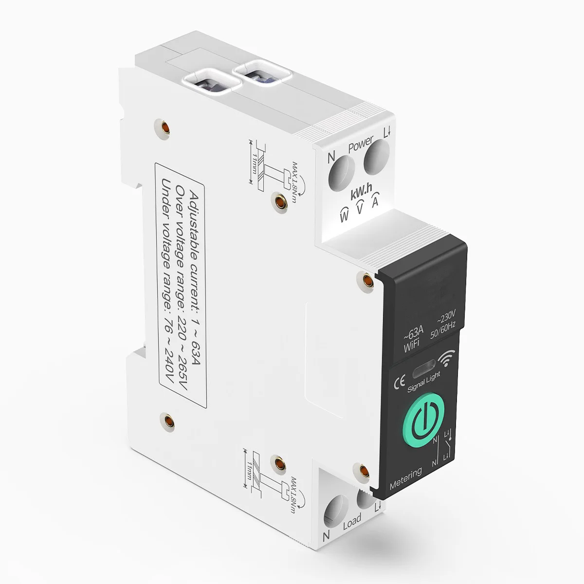 Saikiot Tuya Smart WIFI Circuit Breaker 1-63A Over Current Voltage Protection Power Metering Wireless Remote Control Switch