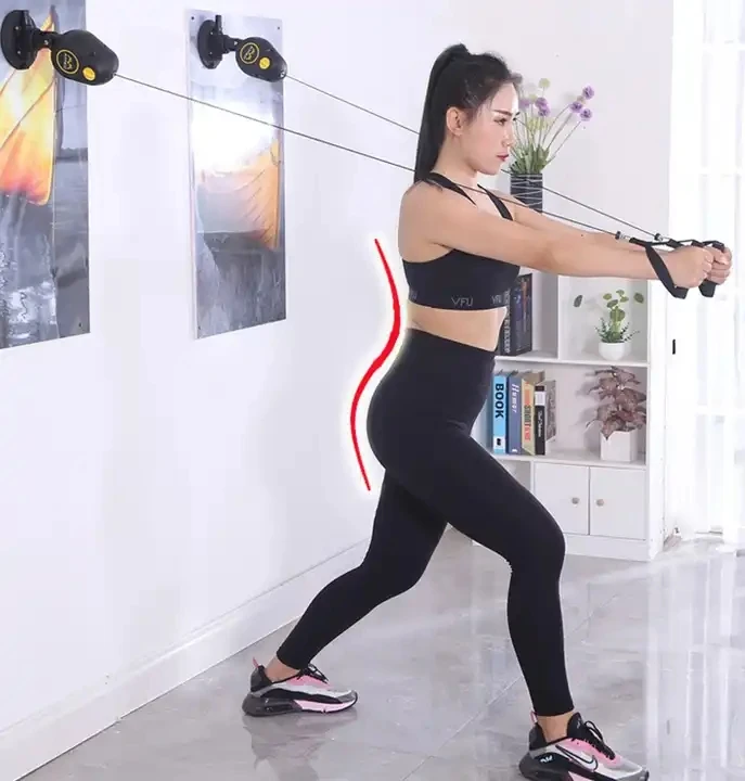 2024 Hot Sale Adjustable Wall Pulley Rope Trainer Fitness Pull Rope Resistance Bands Biceps Triceps Chest Trainer