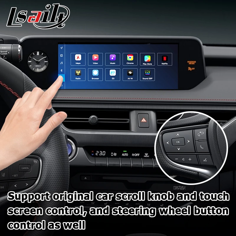 8+128GB Android 13 CarPlay Android Auto interface box video interface for Lexus UX250h UX200 2018-  by Lsailt