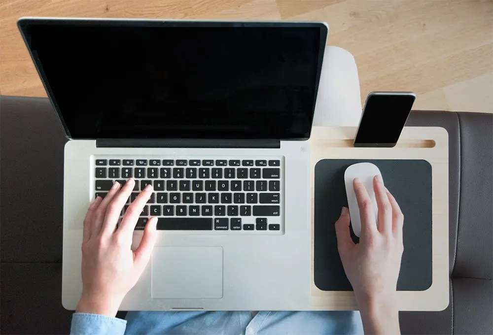 Eco-Friendly Lap Desk Laptop Lap Tray with Mouse Pad Mat