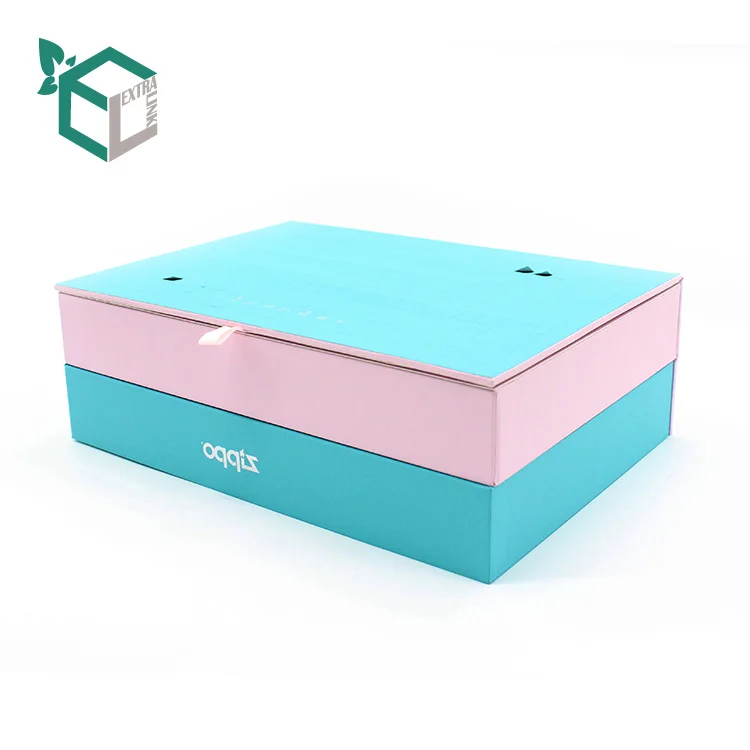 Custom Cardboard Double Layer Paper Packaging Box For Zippo Lighter Men/Women Blue Pink Gift Boxes Magnetic Lighters Box