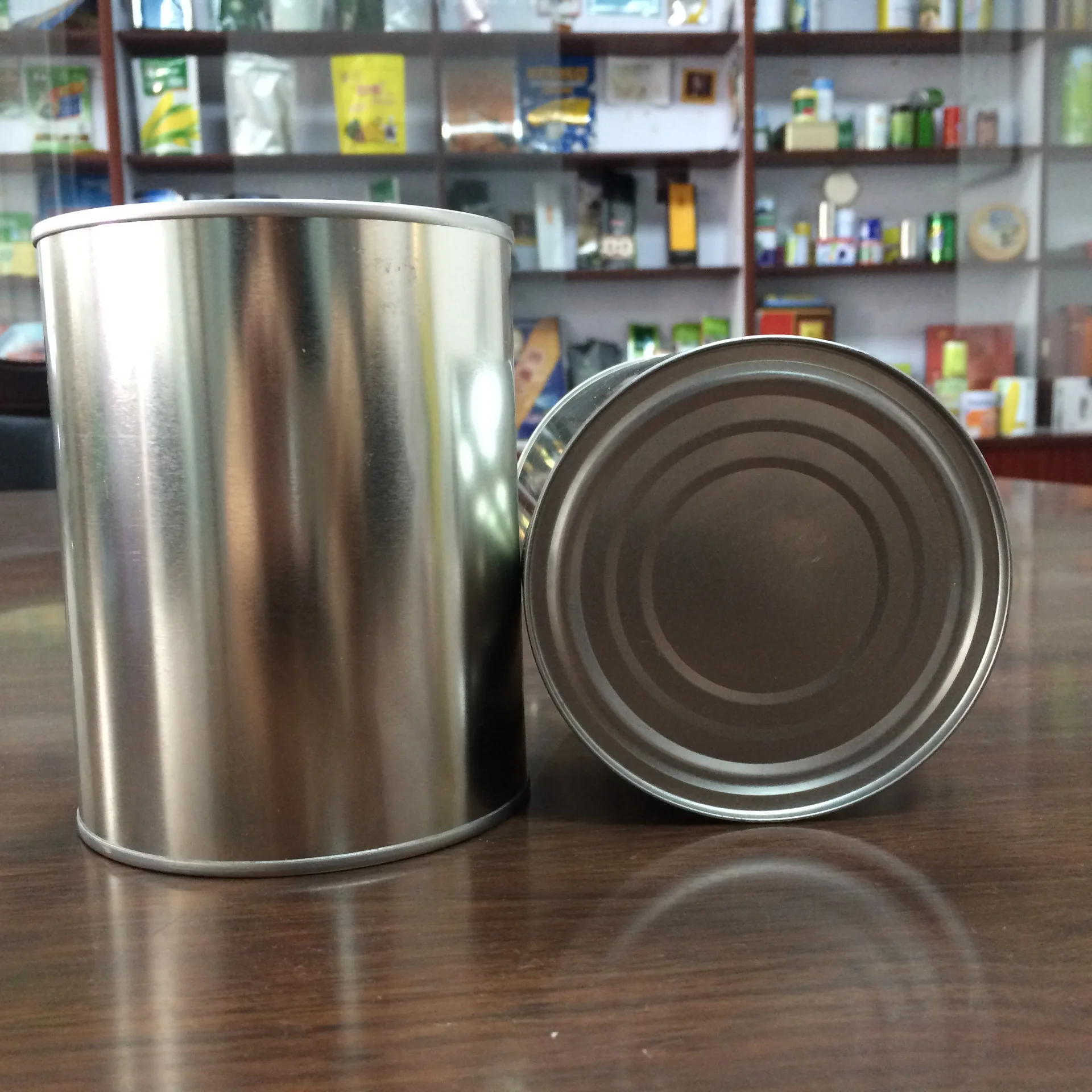 Food Grade Printing tinplate can 500ml with easy open lid for food packaging