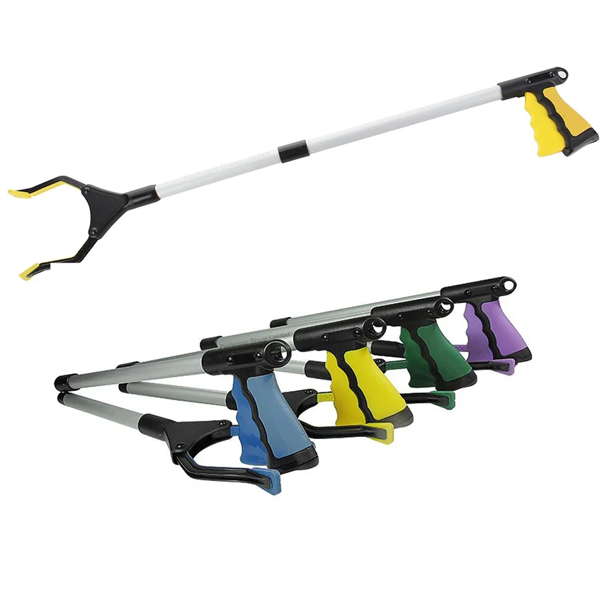 Folding handle grabber extend rubbish reaching tool pick up tool claw grabber kitchen liter extend reacher hand tool