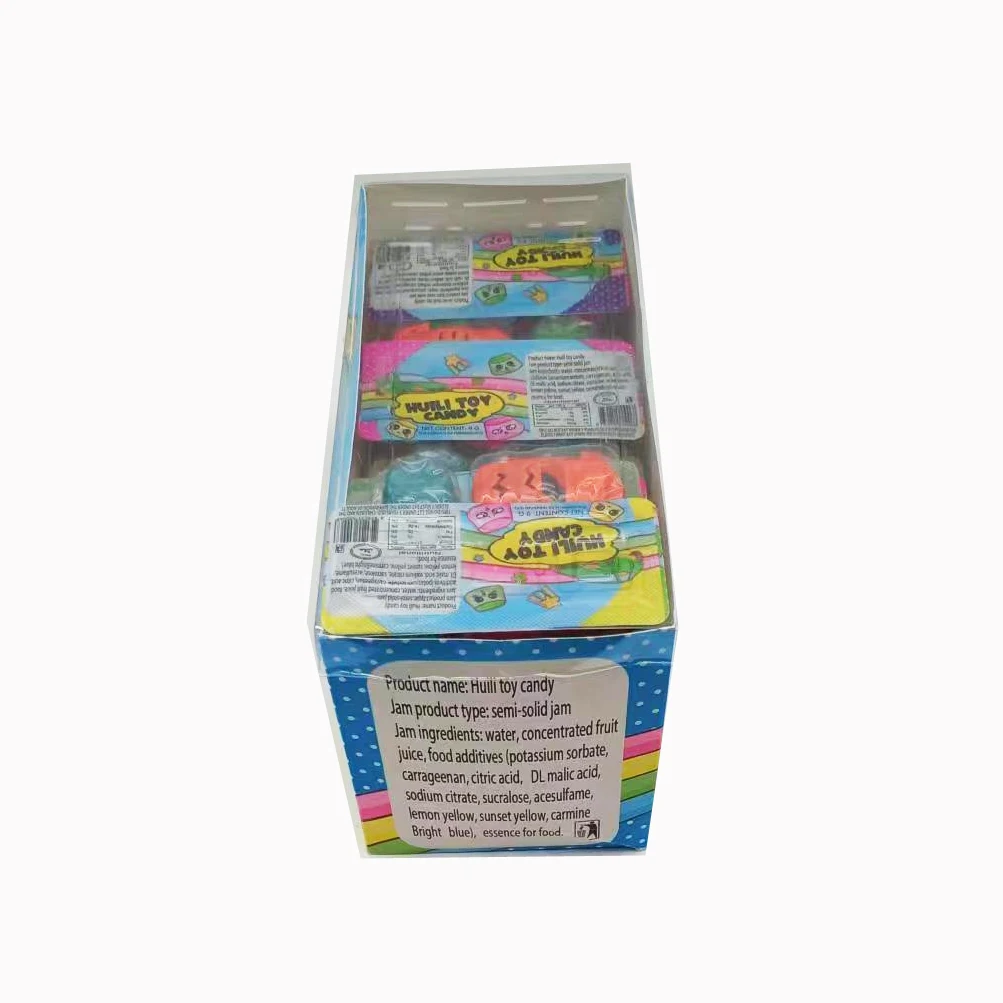 New Arrival  Fruit Flavor Jelly Cup Toy Candy with Pull Back Car for Kids