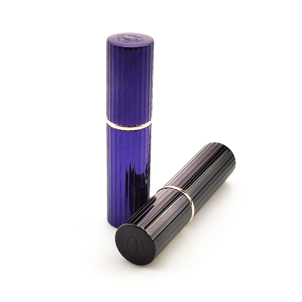 Mini Round portable travel Refillable wholesale clear essential oil perfume 10ml glass lip roller bottles with roller ball