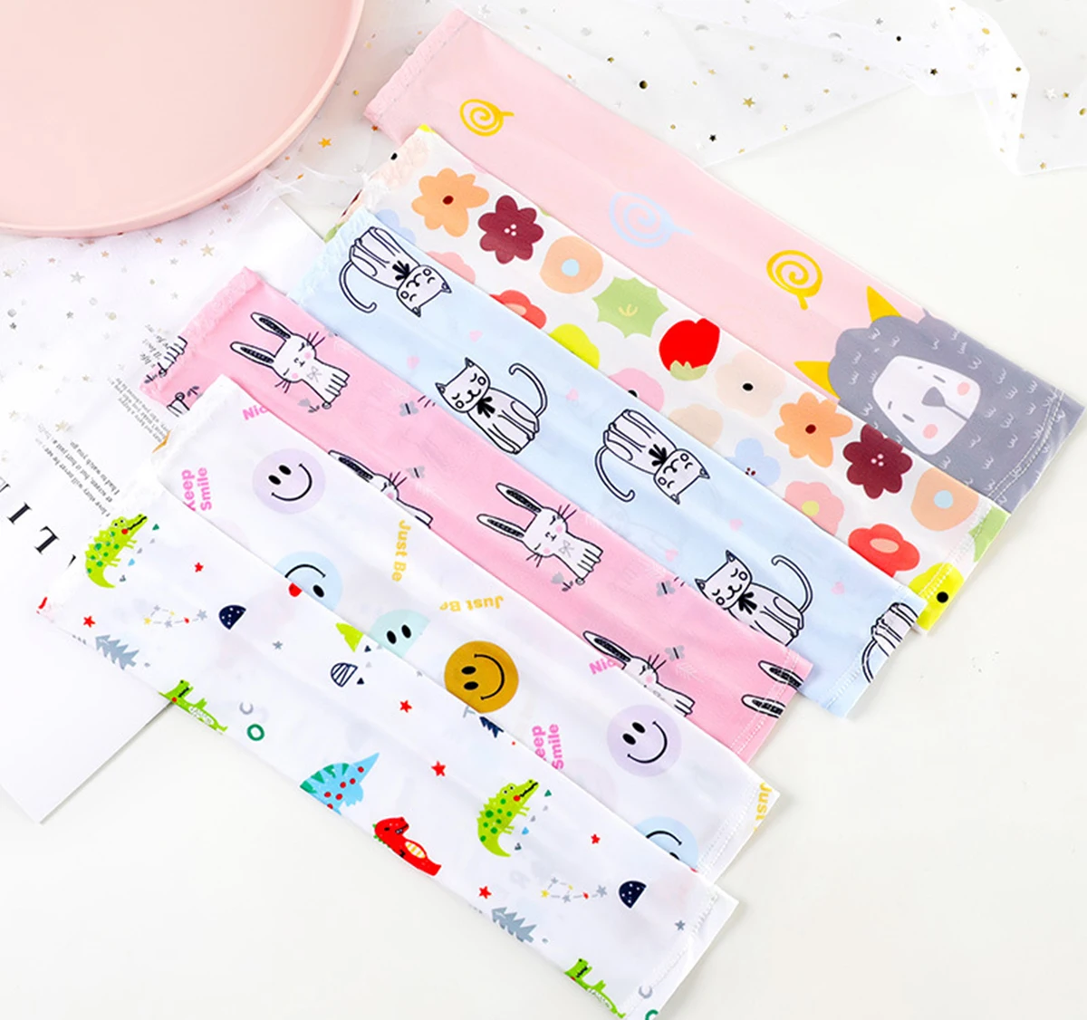 Summer Boys And Girls Children Cartoon Printed Patter Sun Protection Sleeve