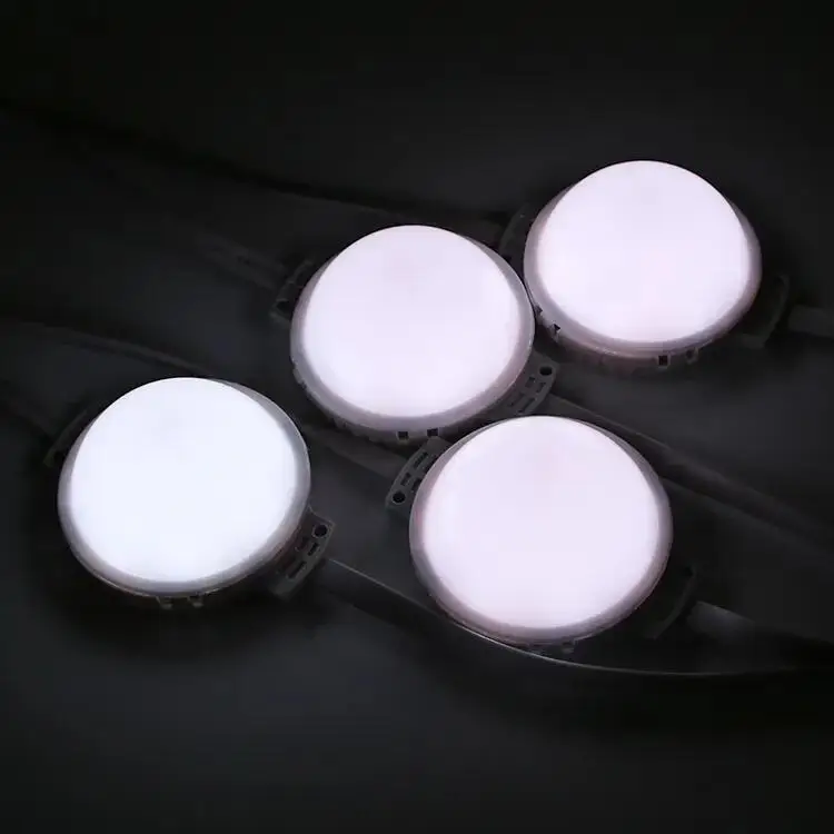 80 мм светодиодный умный пиксельный свет стандарт DMX512(UCS512C3 RGB/RGBW DC24V адресуемый пиксель IP68 матовый Алмазный Плоский прозрачный чехол