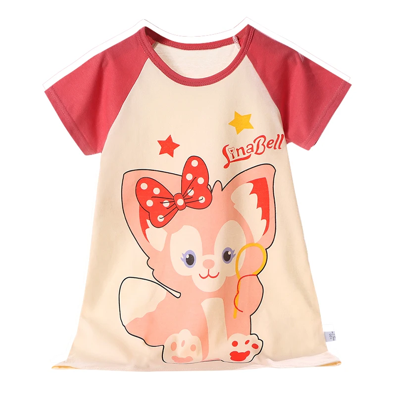 Summer 100% cotton Kids clothes girl nightgowns sleepwears Ready Stock Wholesale
