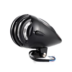Motorcycle Refit Classic Retro Headlight Motorbike Grill Headlights Vintage Front Light Lamp For Chopper Bobber Cafe Racer