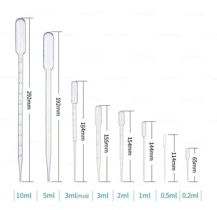 0.1/0.5/1/2/3/5/10ml  graduated medical plastic  disposable sterile dropper transfer micro plastic pasteur pipette